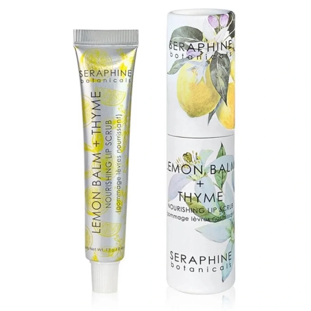 Seraphine Botanicals Lemon Balm + Thyme Nourishing Lip Scrub